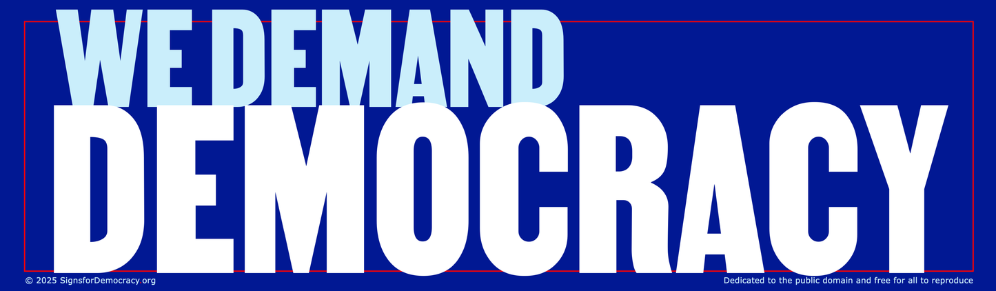 Billboard - Demand democracy