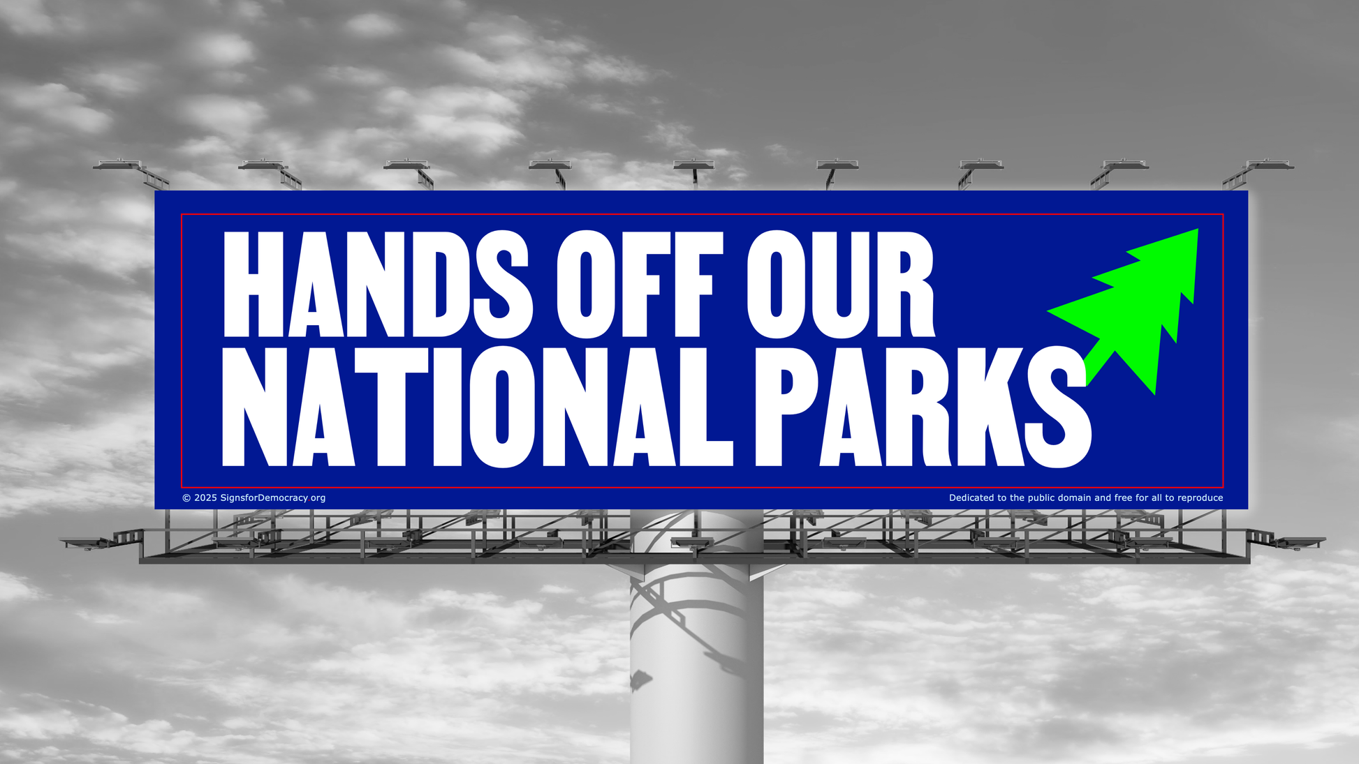Billboard - Hands off our national parks