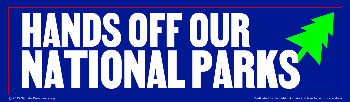 Billboard - Hands off our national parks