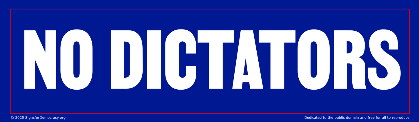 Billboard - No Dictators
