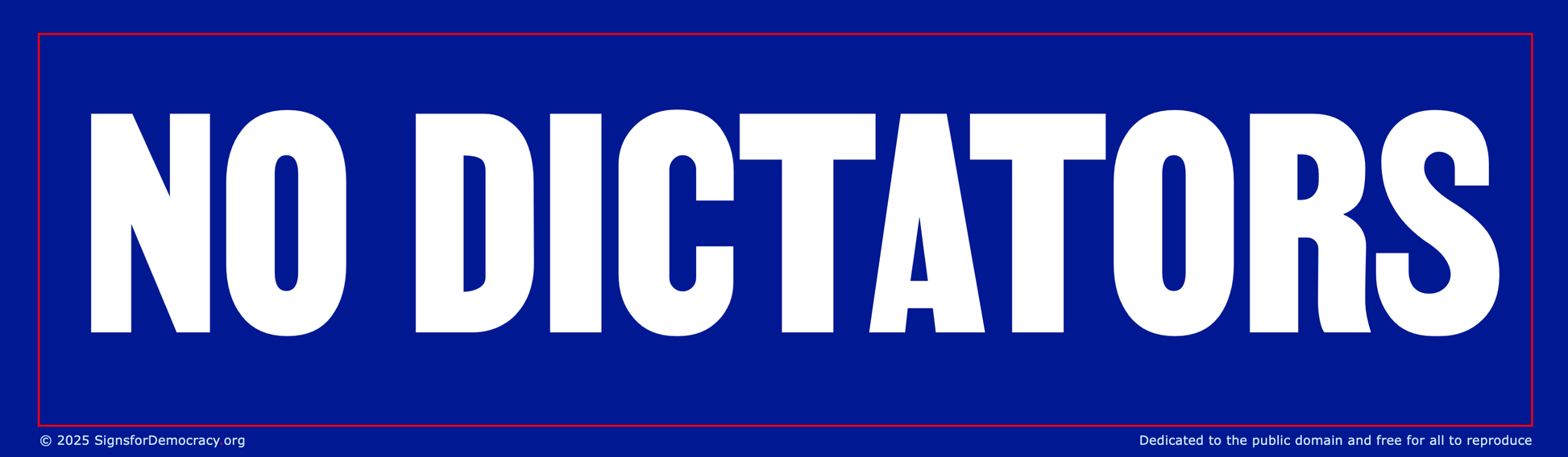 Billboard - No Dictators