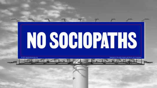 Billboard - No sociopaths