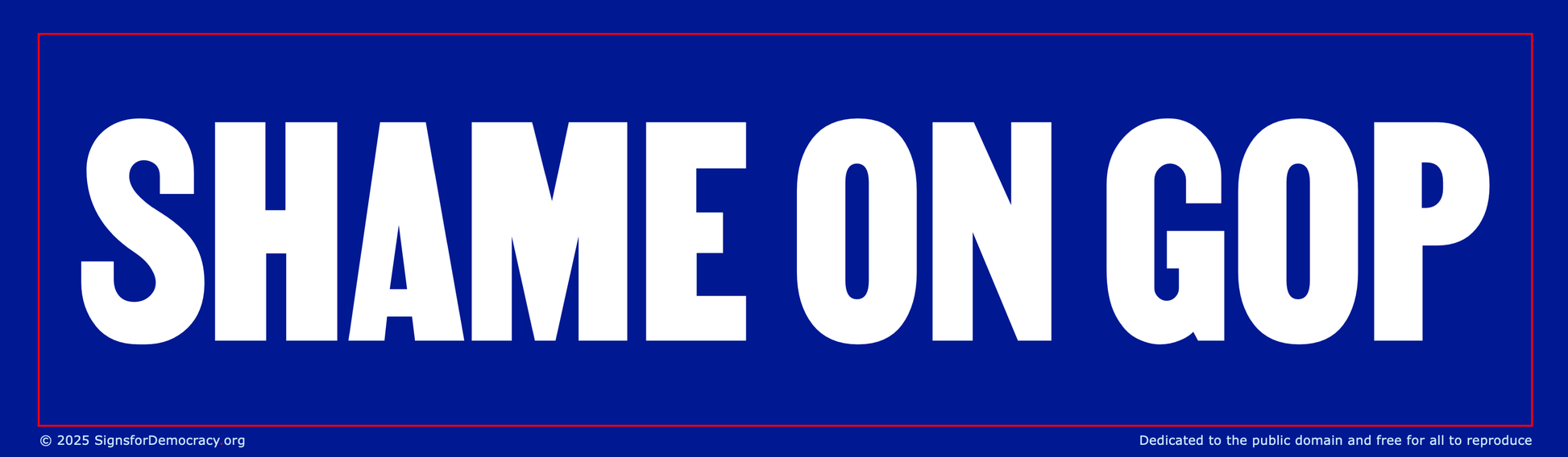 Billboard - Shame on GOP