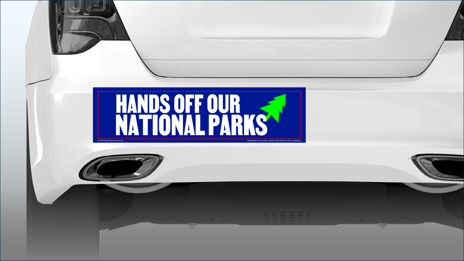 Bumper sticker - Hands off our national parks