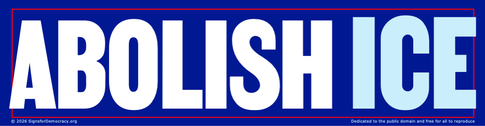 Bumper sticker - Abolish ICE